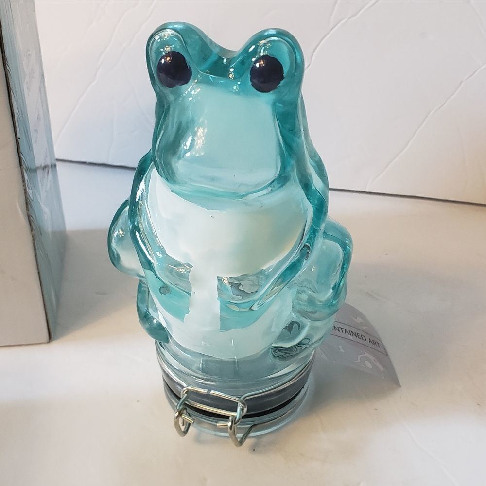 NWB Container Art Turquoise Frog Storage - Picture 6 of 11
